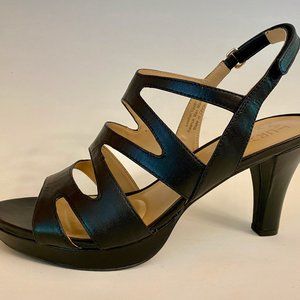 Naturalizer Pressley Black Leather Heels 9M